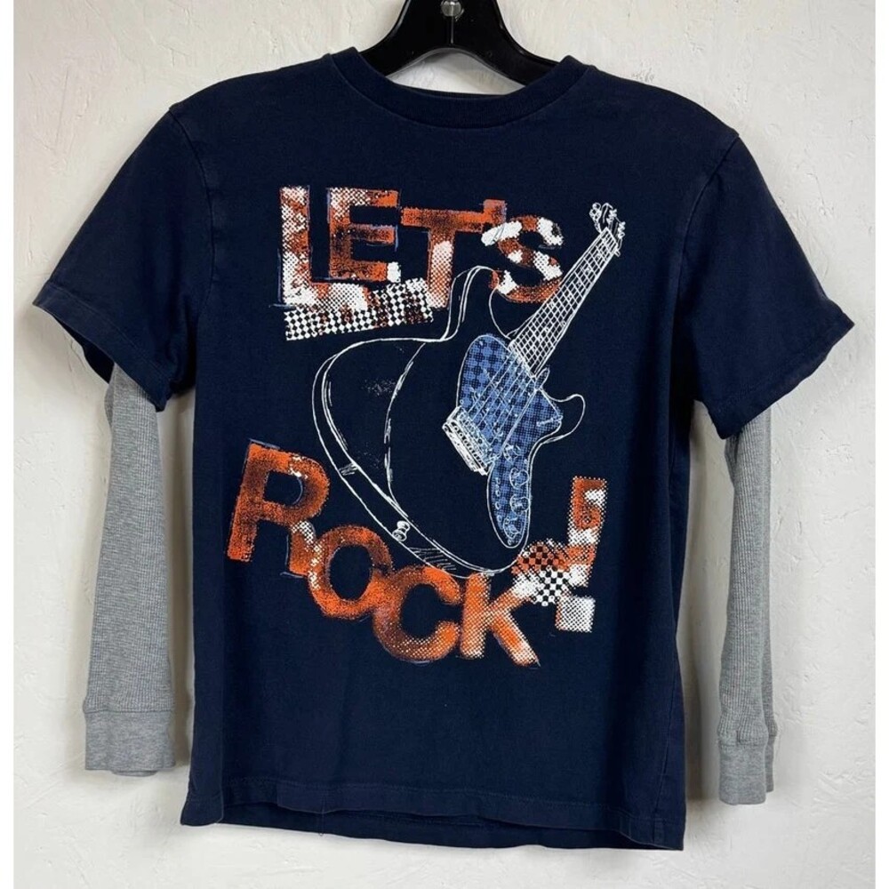 Gap Kids Blue & Gray Long Sleeve T-shirt Boy's Medium